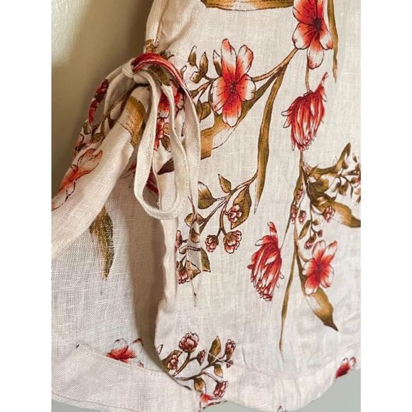 NWT TAHARI 100% Linen V Neck Floral Top Blouse Size 3XL - Picture 5 of 7